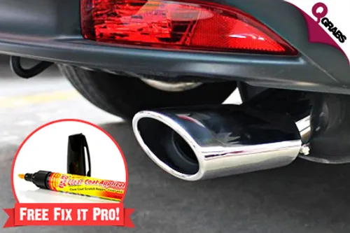 From QR29 Trick your Ride with a Universal Decorative Car Muffler Tail Pipe with a FREE Car Scratch Repair Filler! (Up to QR150 Value)